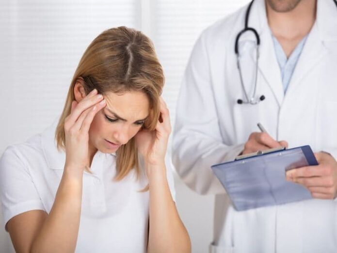 Patient with brain alteration in the doctor